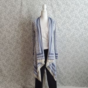 Lucky Brand Scarf Print Cardigan